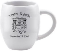 Ceramic Mugs: 19oz White Barrel Coffee mugs